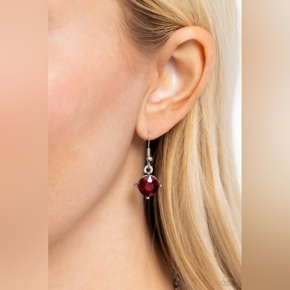 Red and silver necklace set - Picture 9 of 10